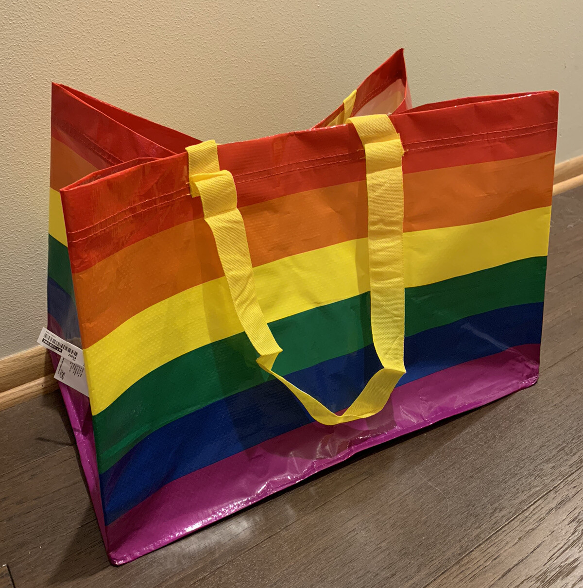 Ikea Storstomma Rainbow Bag Shopping Storage Gay Pride LGBT LGBTQ Kvanting