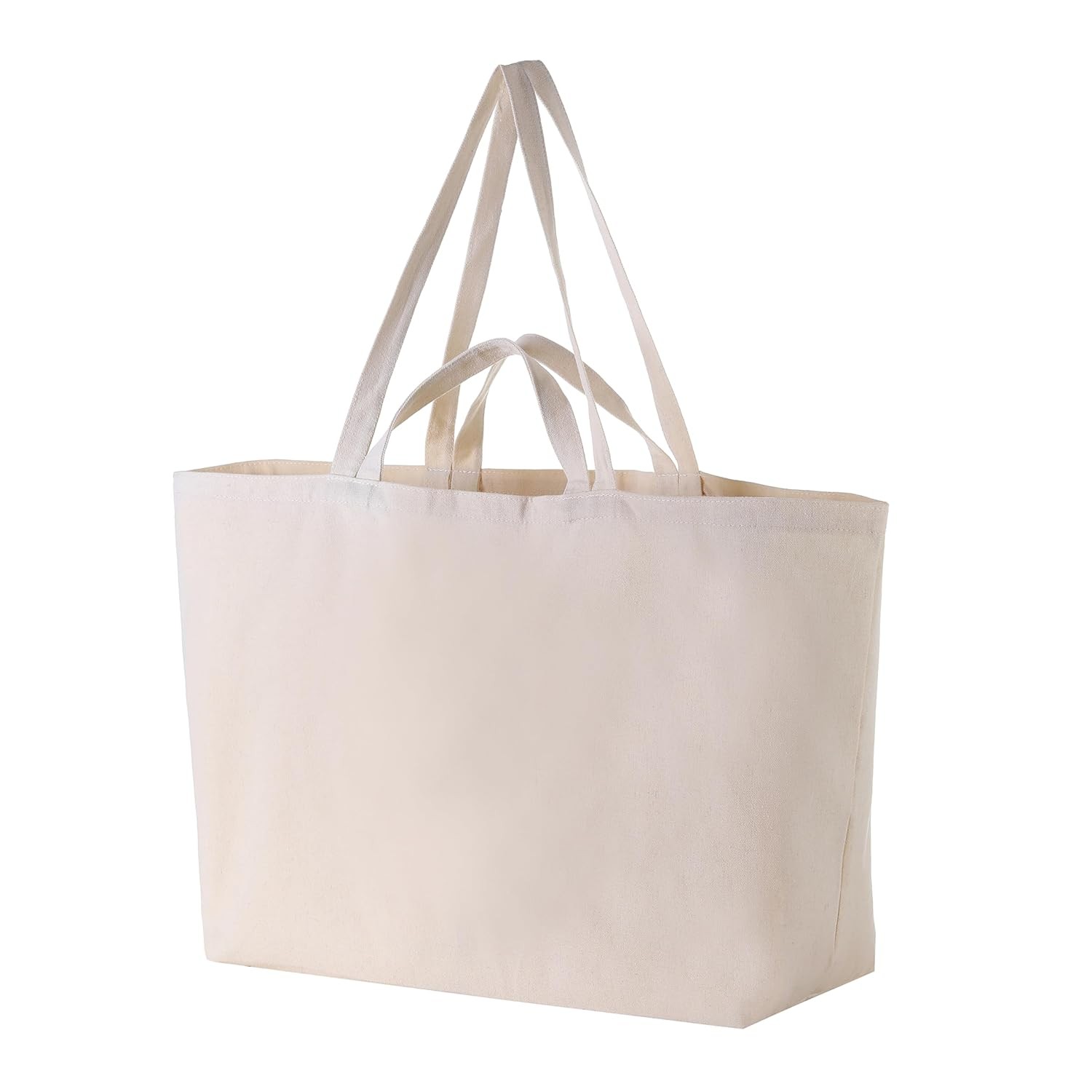 27 Inch Canvas Shopping Bags Extra Large Grocery Jumbo Reusable Heavy Duty Tote