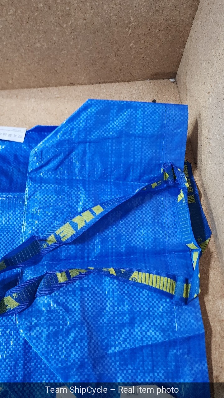 Set of 3 IKEA Brattby Small Blue Tote Reusable Bag Lunch Shopping Grocer G2U