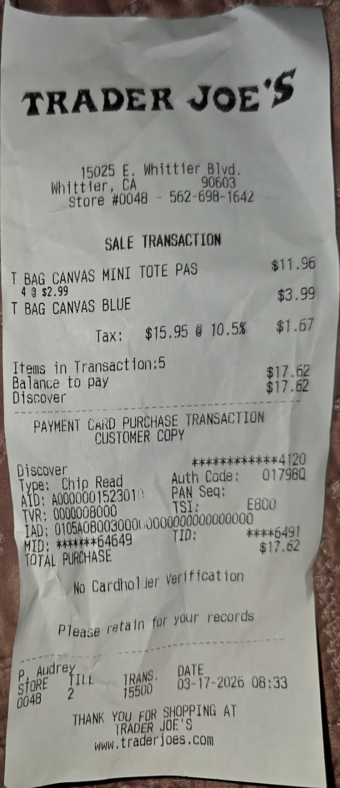 2026 Trader JOE’s SPRING MINI TOTE BAGS 4 Different Colors