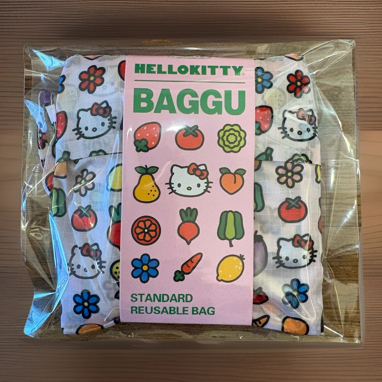 BAGGU Standard Eco Bag Sanrio Hello Kitty Reusable Fruits Icons NWT