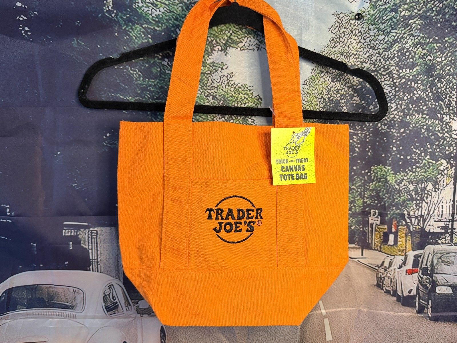 Trader Joe’s 2025 Halloween Orange Authentic Vintage Mini Tote Bag LtdEd NWT New