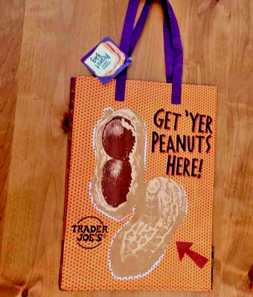 Trader Joe’s NWT Peanut Reusable Shopping Bag New Rare Retired Tote