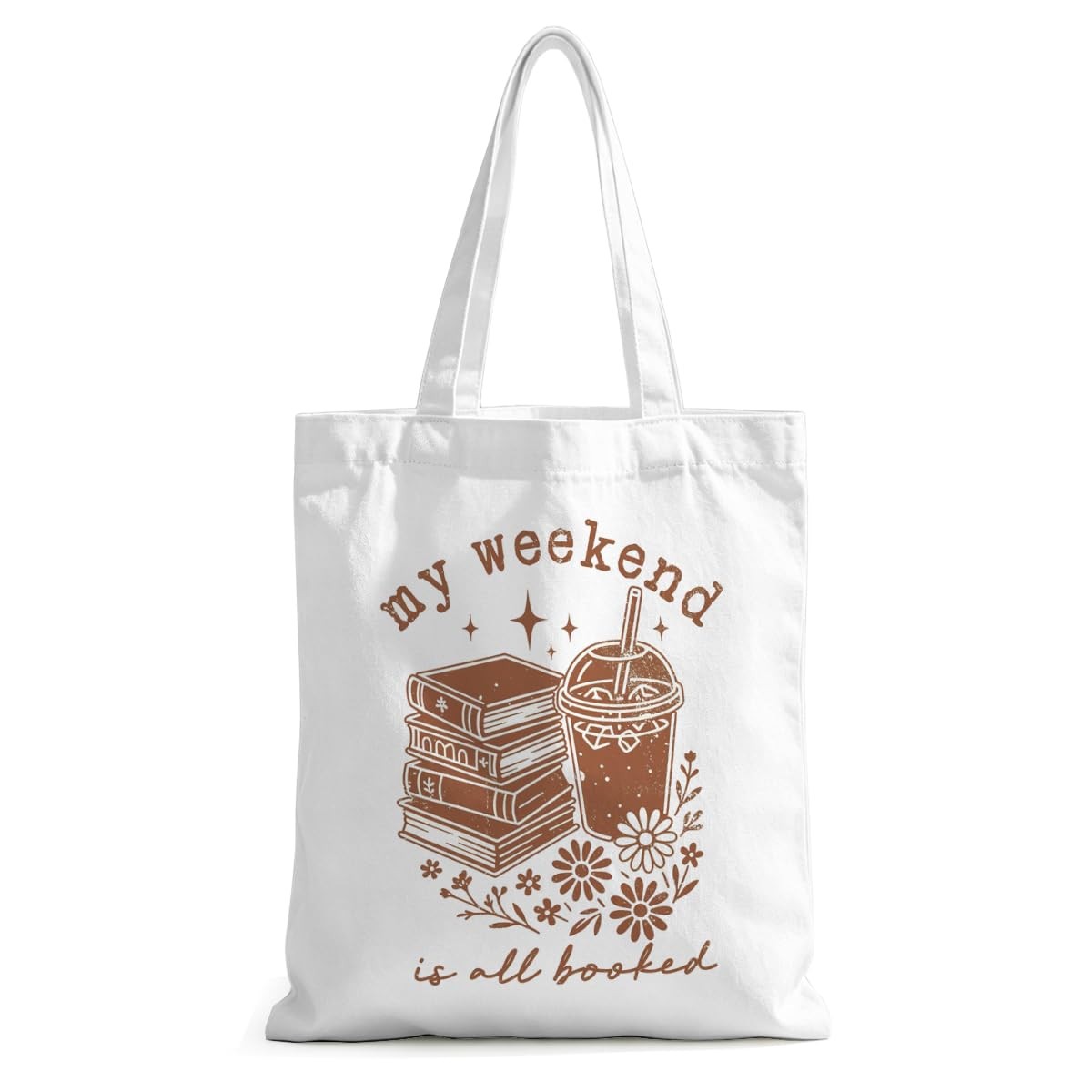 Book Lover’s Canvas Tote Bag: Reusable Shoulder Bag Gift for Women & Men Readers