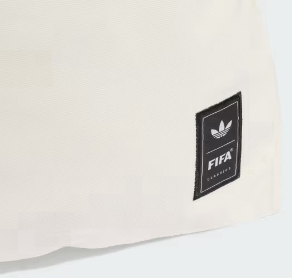 Adidas Canvas Foldable Tote Bag Beige FIFA Classics Graphic Reusable Shopping
