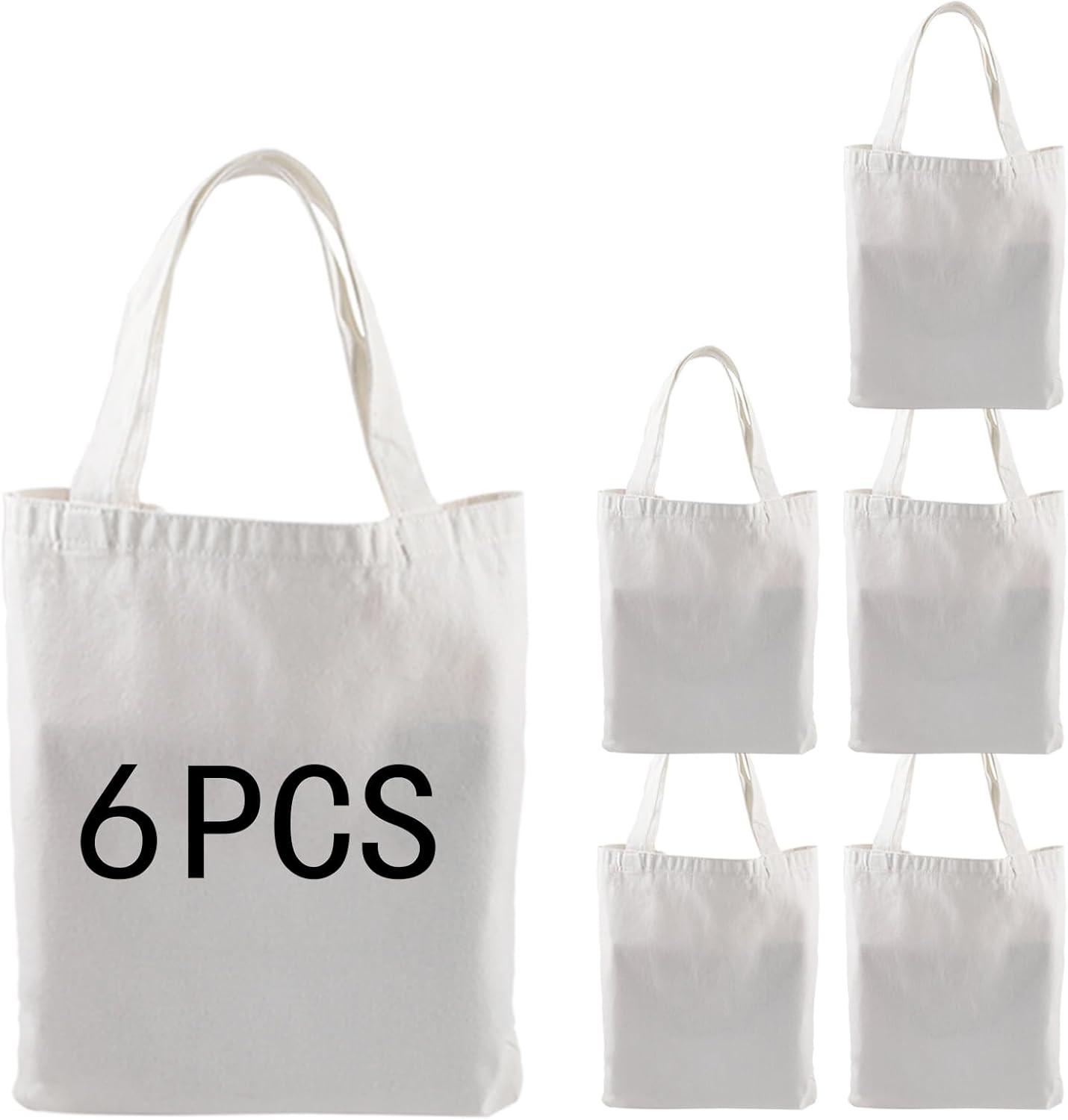 15 x 16 Inch Blank Canvas Tote Bags for Sublimation, DIY Customization Blank Pol