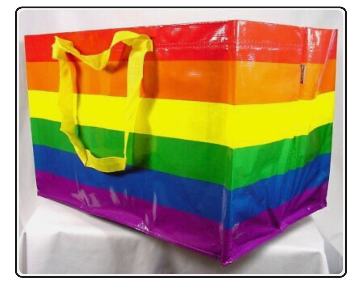 NWOT IKEA Rainbow Pride Reusable Large Tote Bag, Storsomma