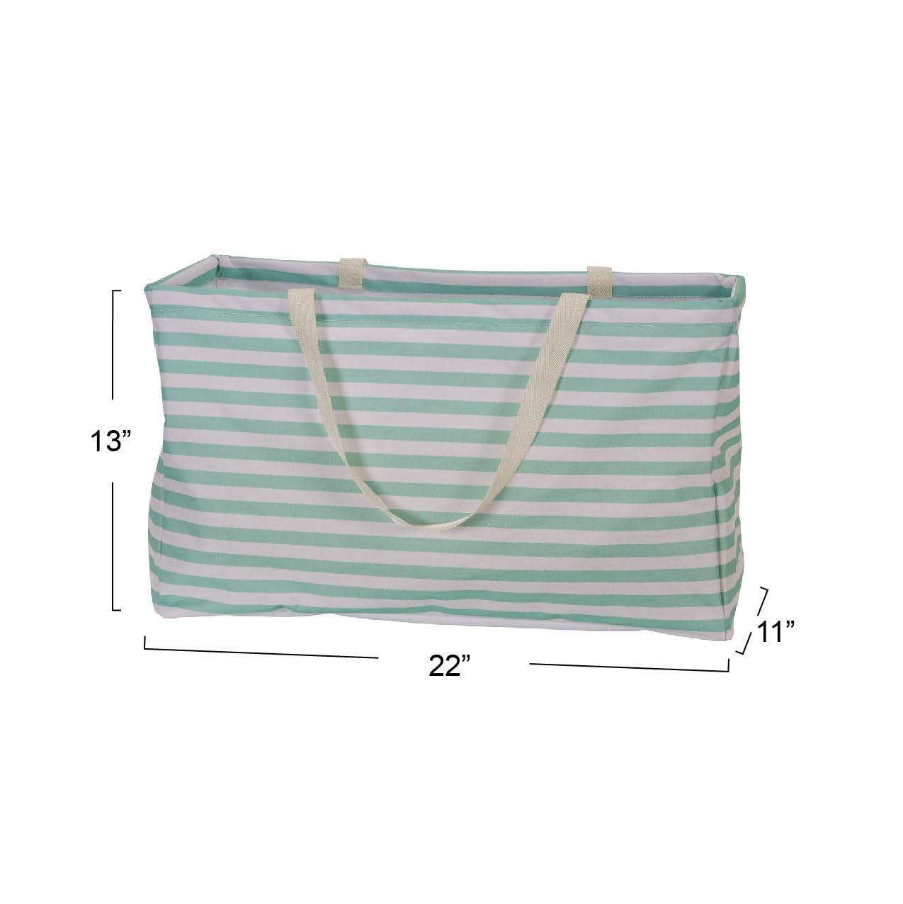 Teal Striped Krush Container AllPurpose Utility Tote
