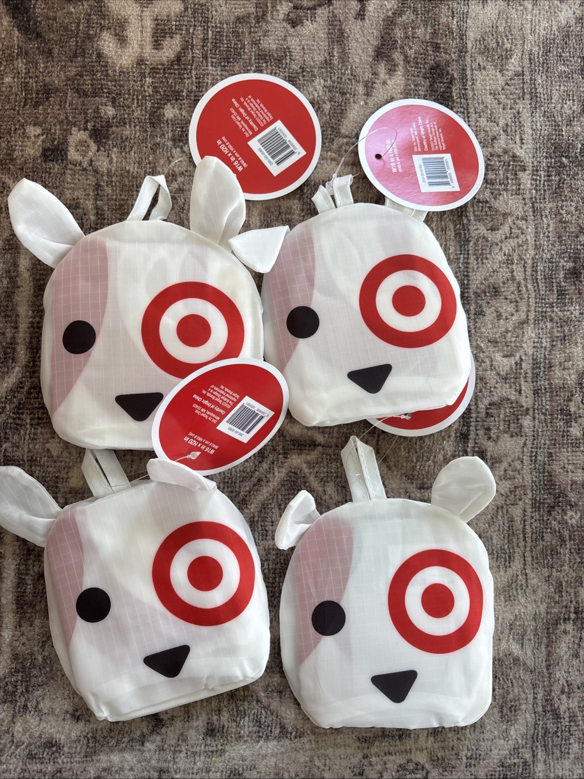 Target Bullseye Dog Reusable Bag – New / Tags – Lot of 4 Bags