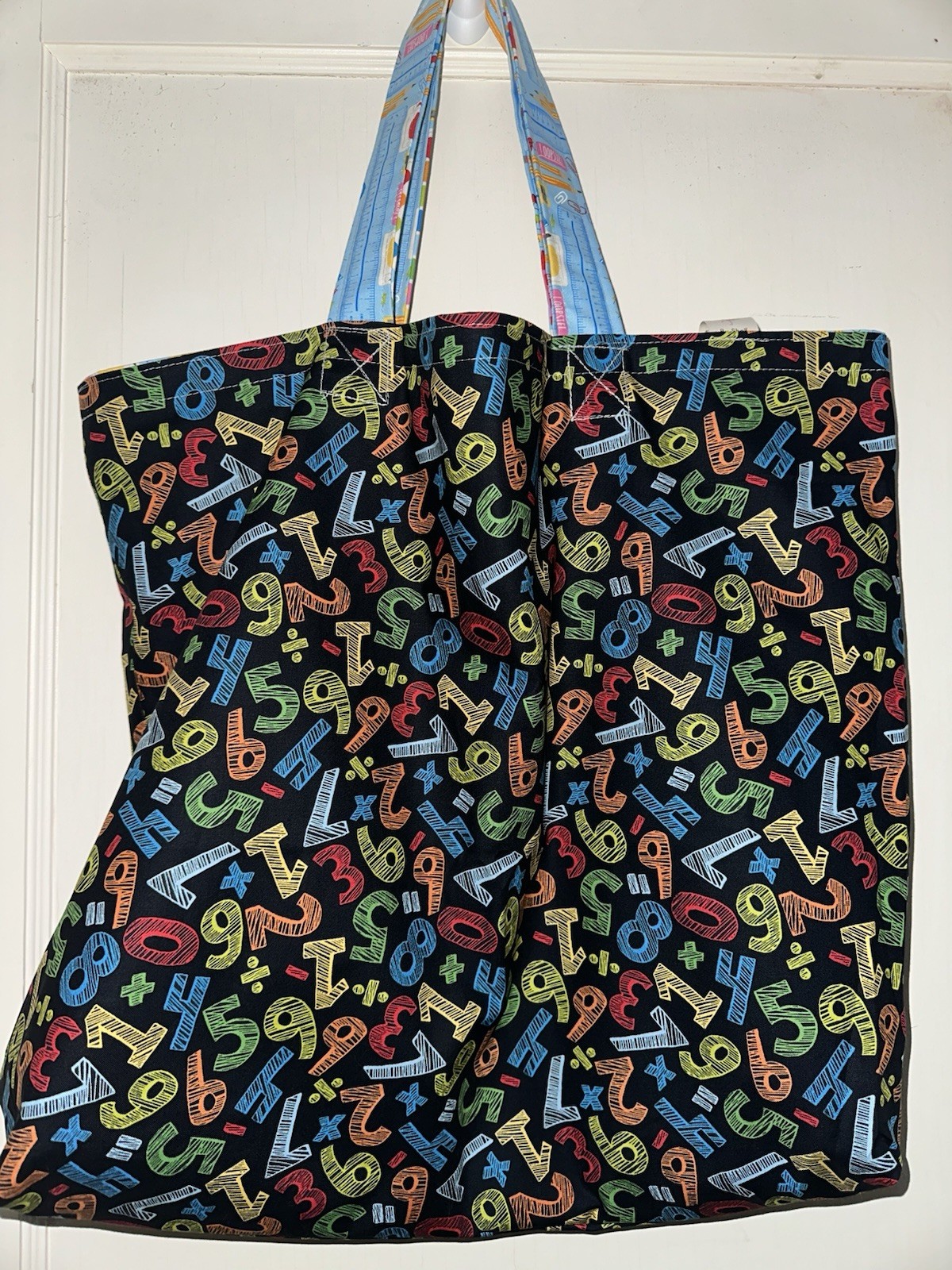 School Supplies Teacher Gift Handmade Reversible Washable Tote Bag Or Lap Top