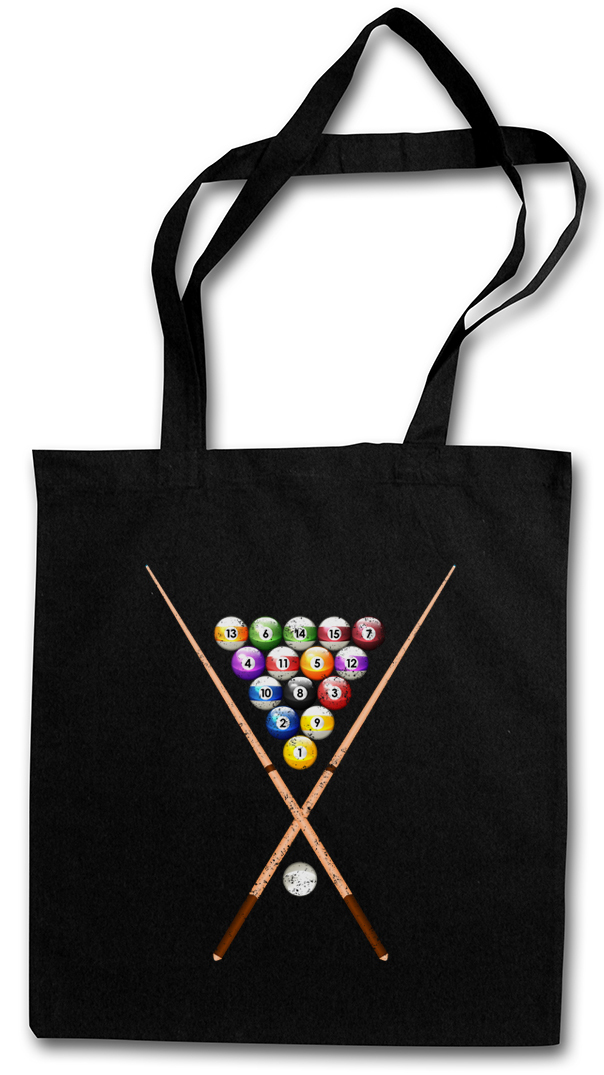 POOL BILLARD II SHOPPING BAG Eightball 8 Ball Gamble Player Gambling Snooker
