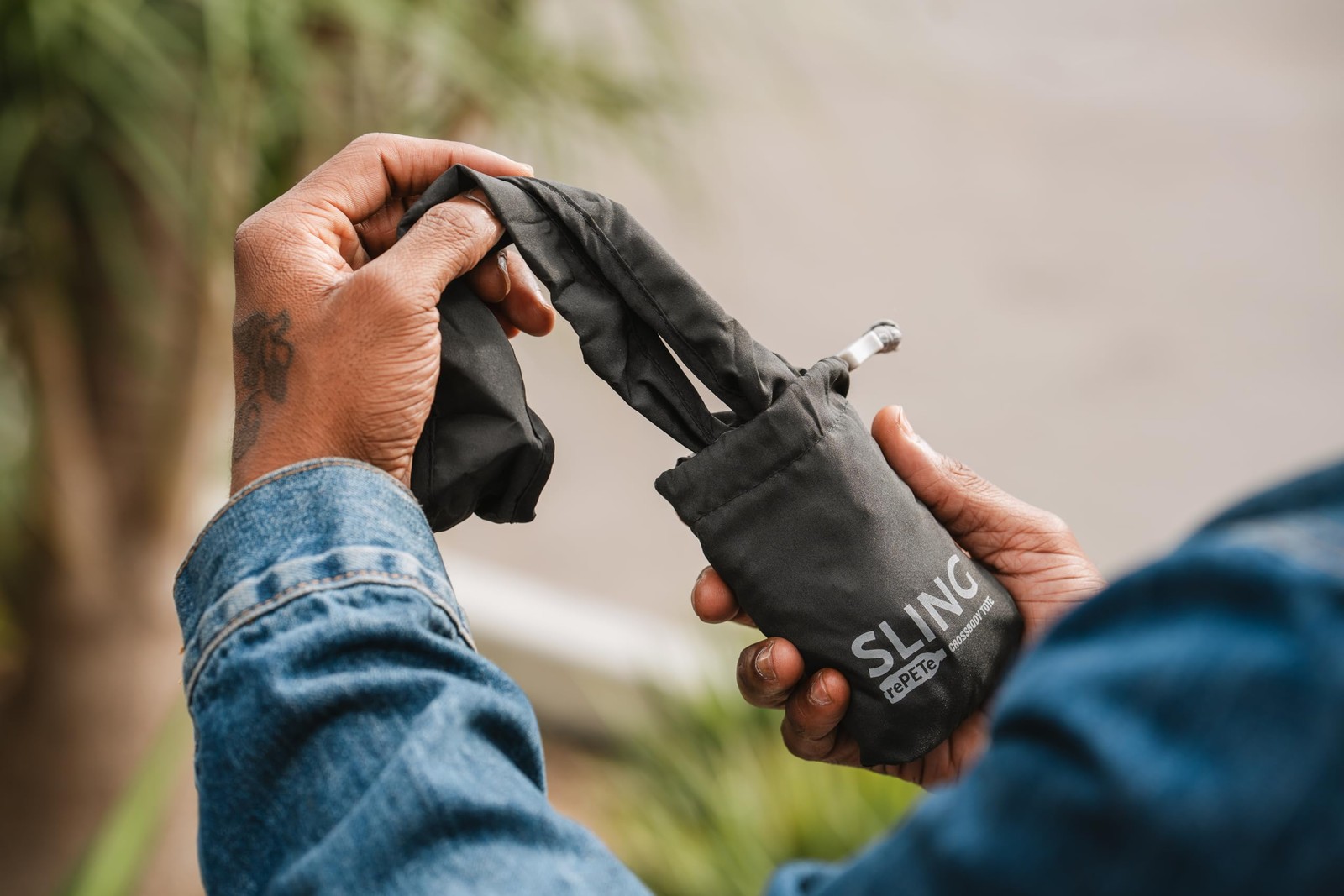 ChicoBag Sling rePETe + Refine | Eco-friendly Messenger-Style Reusable Tote B…