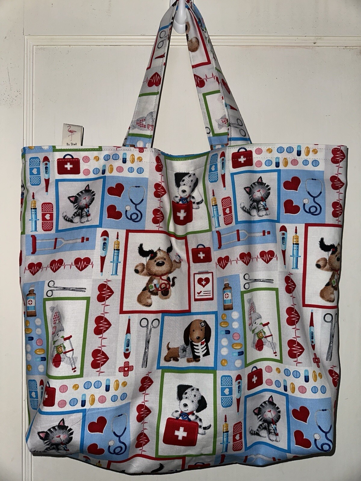 Handmade Medical Vet Tech Nurse Tote & Grocery Bag