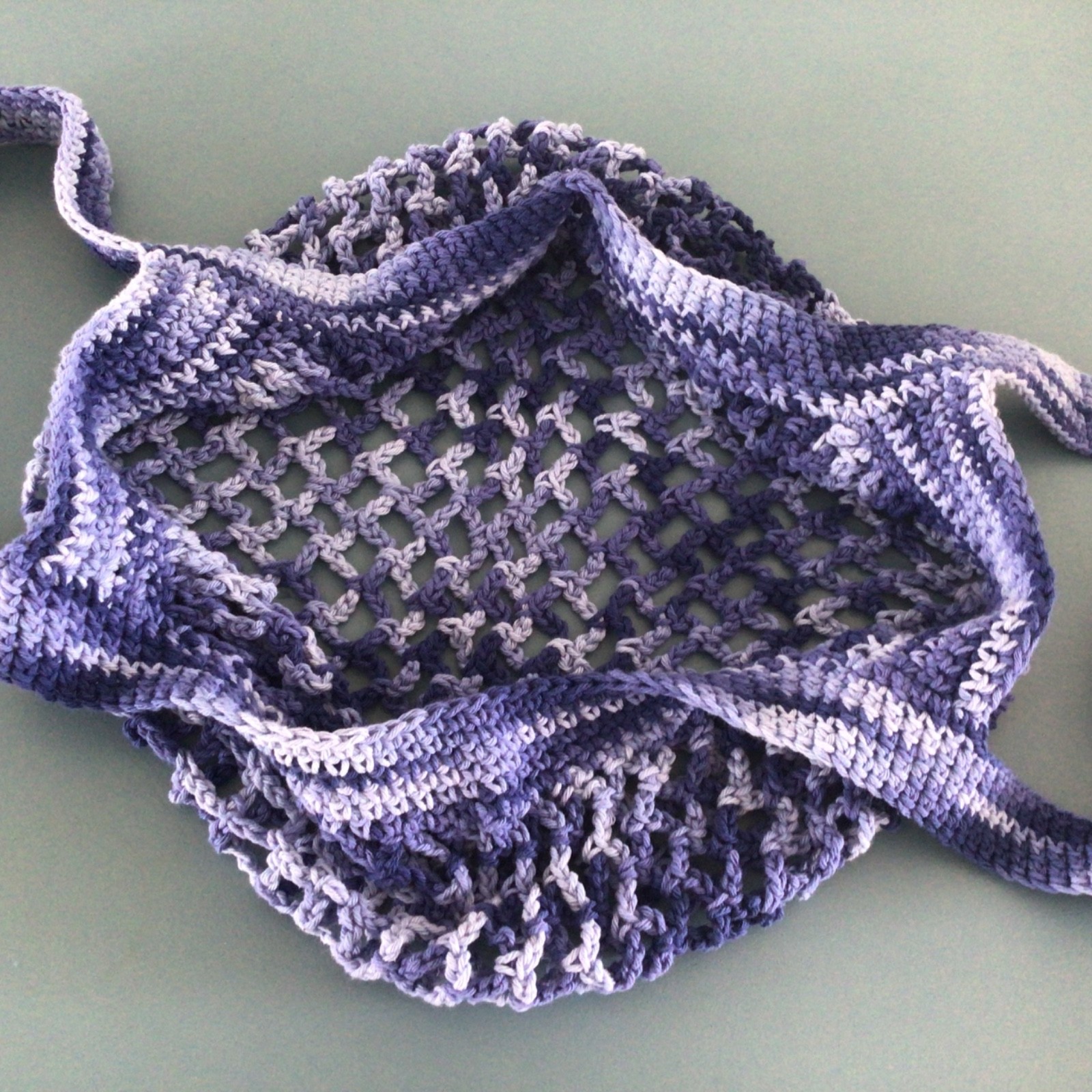 Handmade Crochet French Market Mesh Grocery Bag 100% Cotton Eco gift