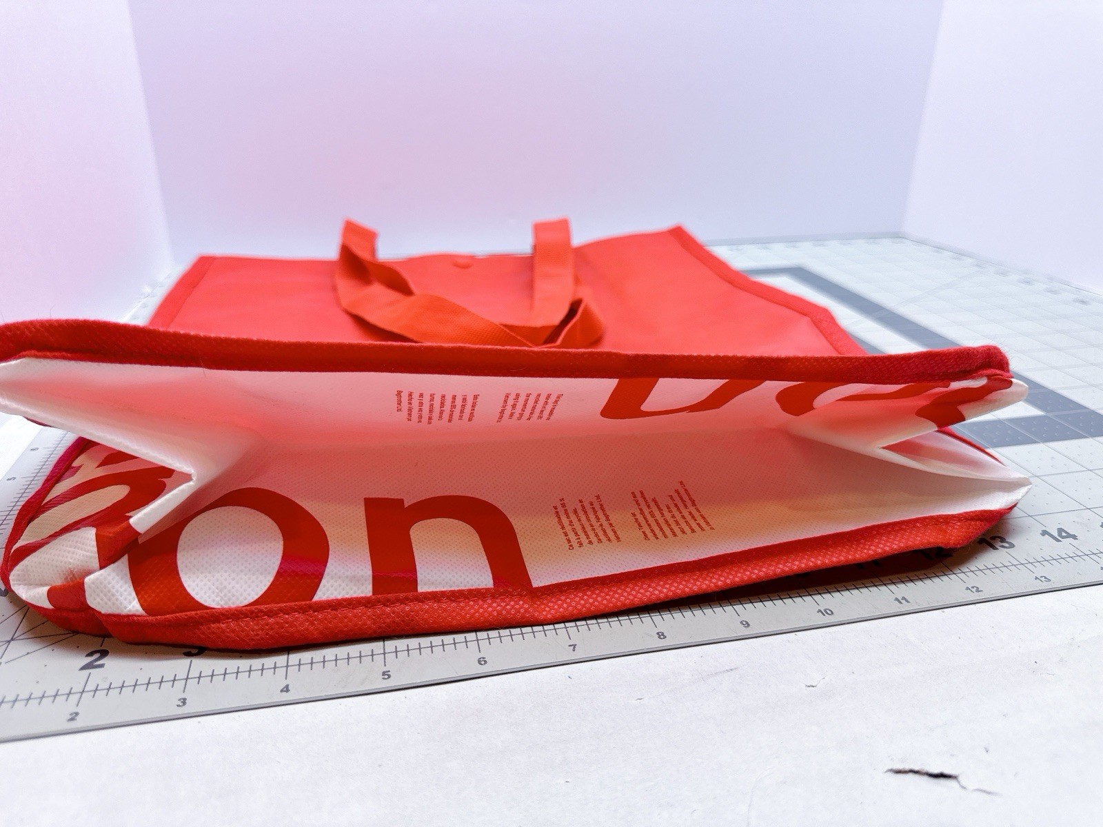 Lululemon Reusable Shopping Large Tote Bag w/ Nylon Handle – Red