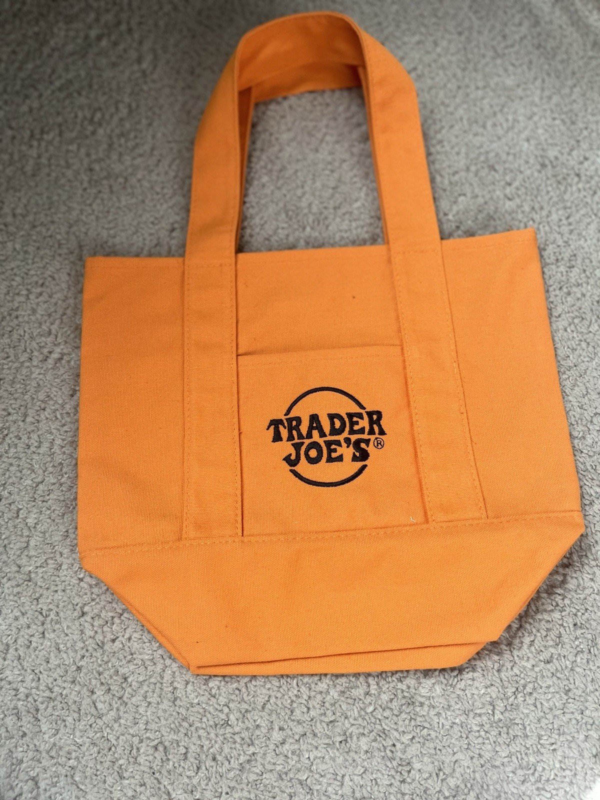 Trader Joe’s Canvas Tote Bag Multicolor Logo, Large 18in x 12in x 15cm