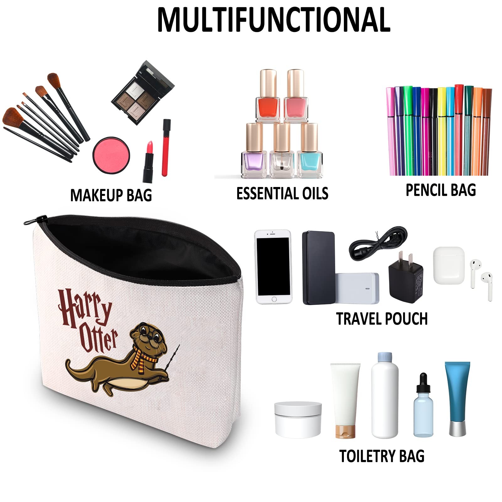 G2TUP Harry Otter Makeup Bag – Sea Animal Lovers White