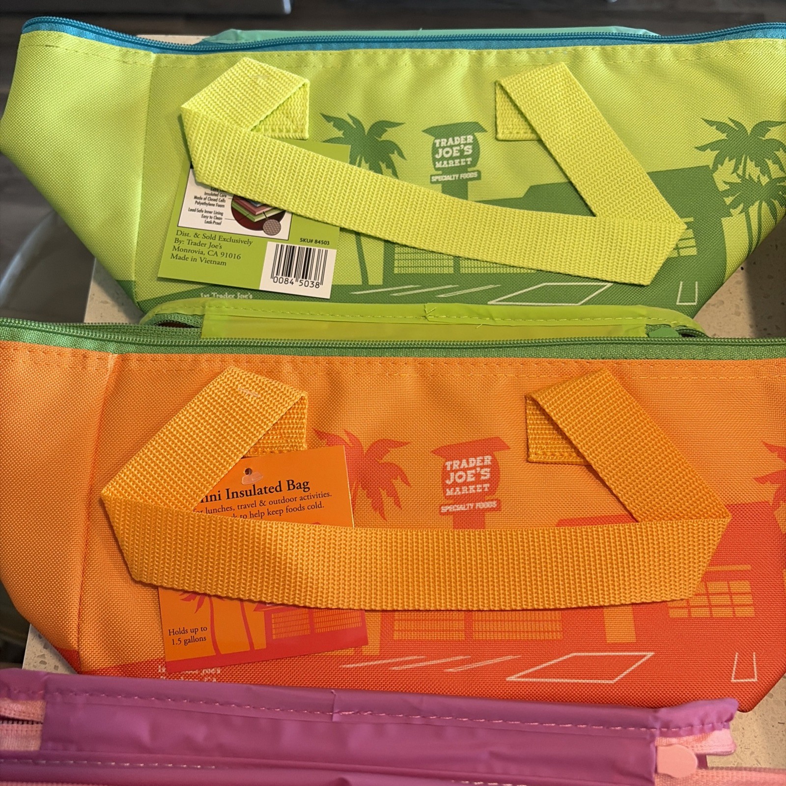 Trader Joe’s Bags Lot of 10 Bags Insulated Minis and Tote Bags