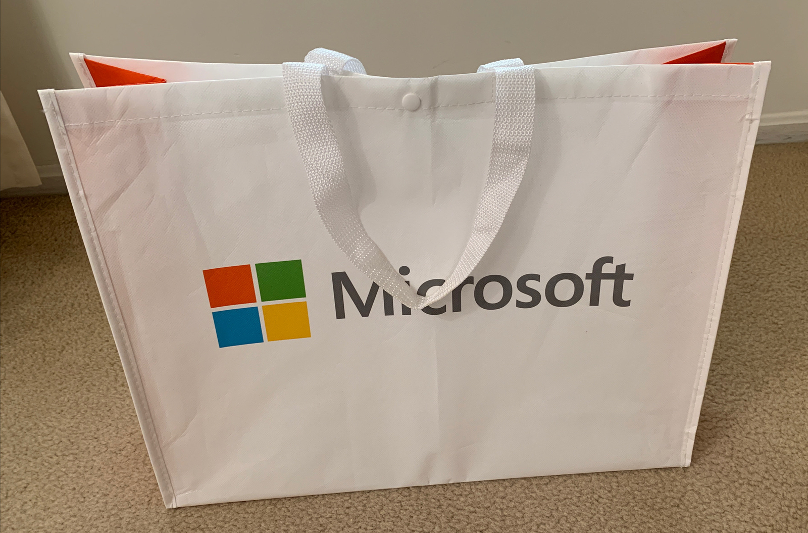 Microsoft Tote Laminated Reusable Heavy Duty Shopping Bag Eco Friendly