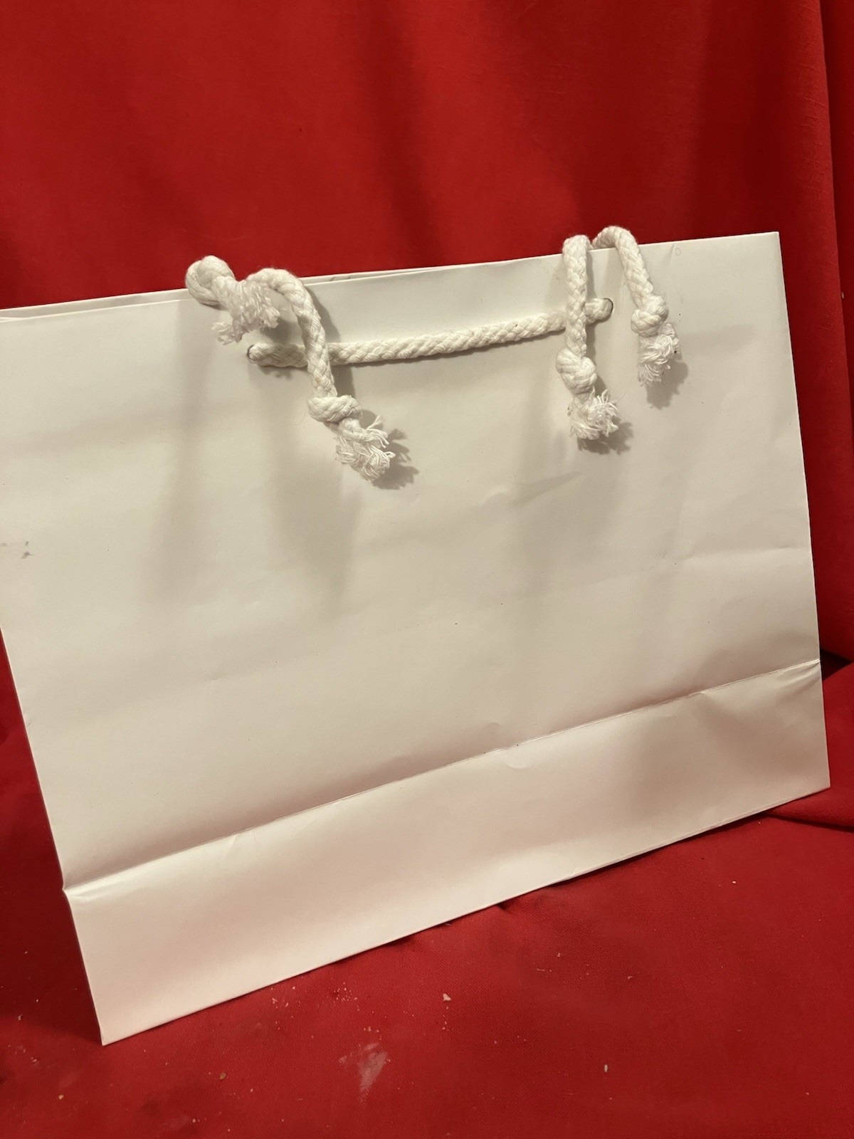 20 White Tote Shopping Bags 13x10x5