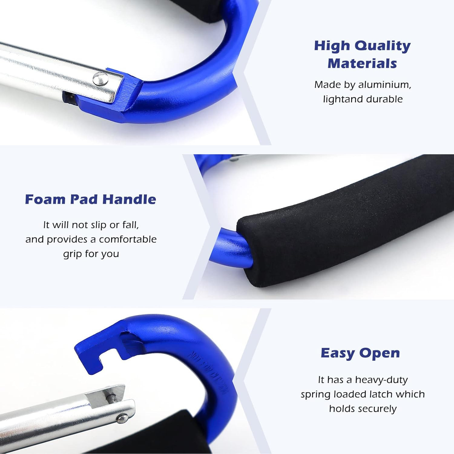 Grocery Bag Shopping Bag Holder Handle Carrier Tool Multi Purpose Snap Hook S…