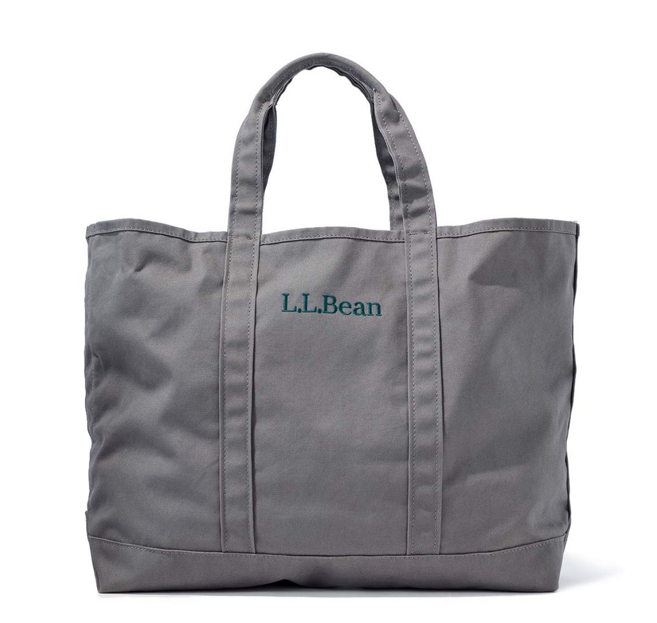 L.L.Bean Grocery Tote Bag Large Size Platinum Color Logo Green