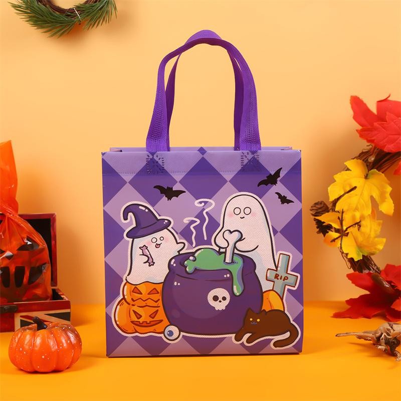 20pcs Halloween Non-woven Tote Bags Gift Waterproof Handbag Fabric Pouch Party