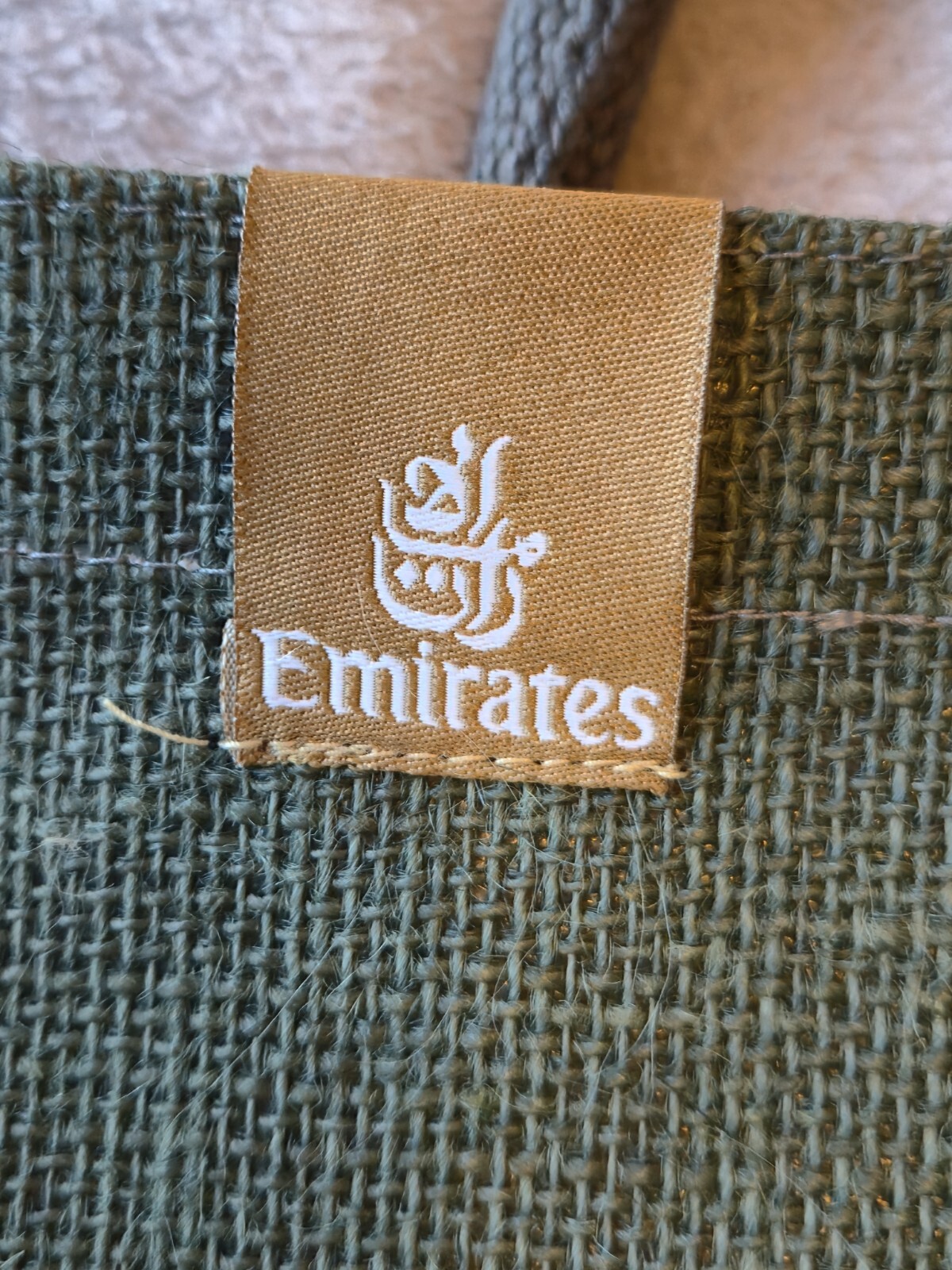 NEW – Emirates First Class Dark Grey Canvas Tote / Shopping Bag 16”x12.5”x6.5”