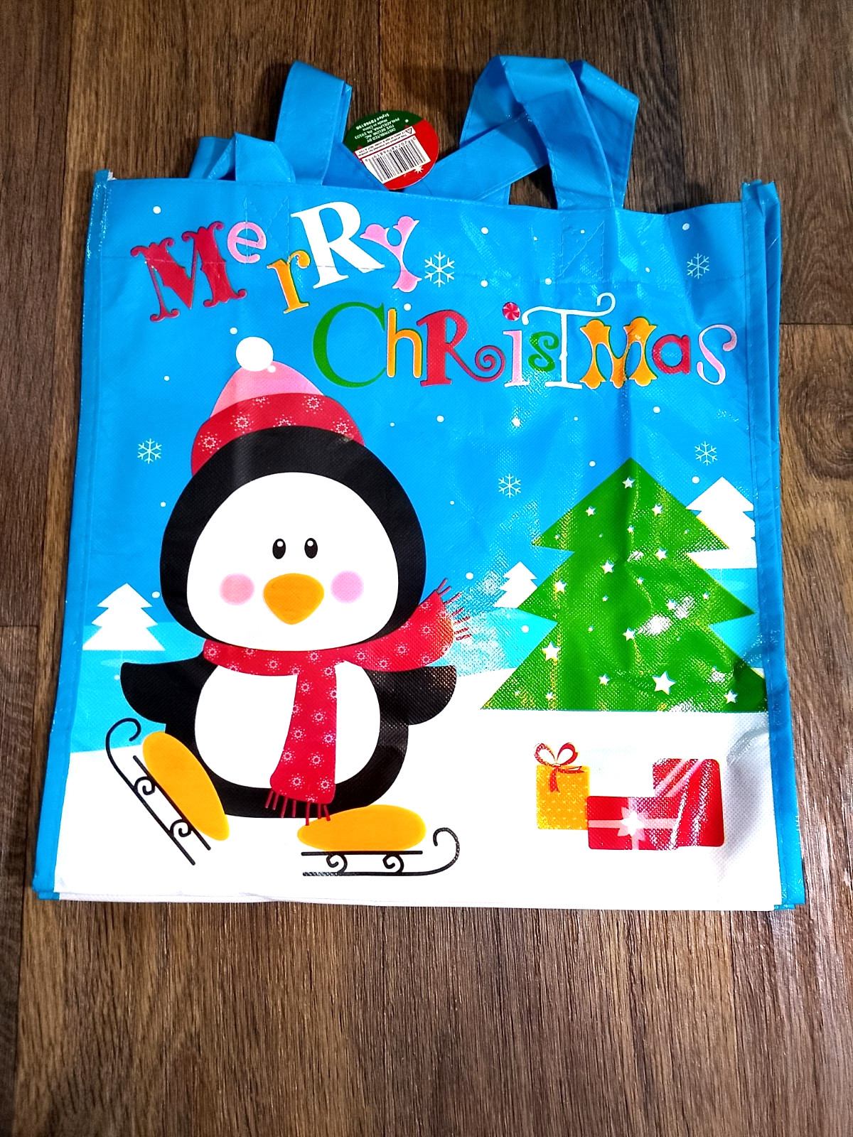 Holiday Sparkle eco friendly holiday bag shopping bag 13.5×5.5×14 inches