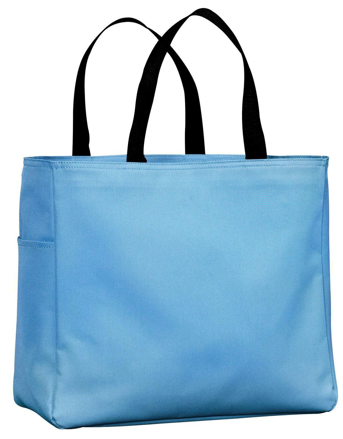 Port Authority Essential Tote Bag Exterior Side Pocket Web Handles B0750