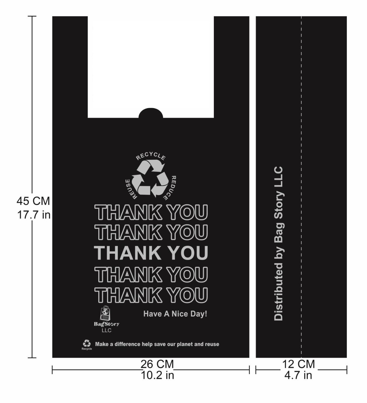 Wholesale Pallet 18000 Non-Woven T-Shirt Grocery Bags Thank You Bulk Lot 45GSM