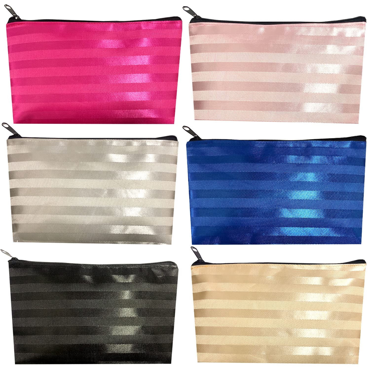 HappyDaily Pack 8.6x 5.3 inch, Stripe (Pink/Blue/Hotpink/Silver/Gold/Black)