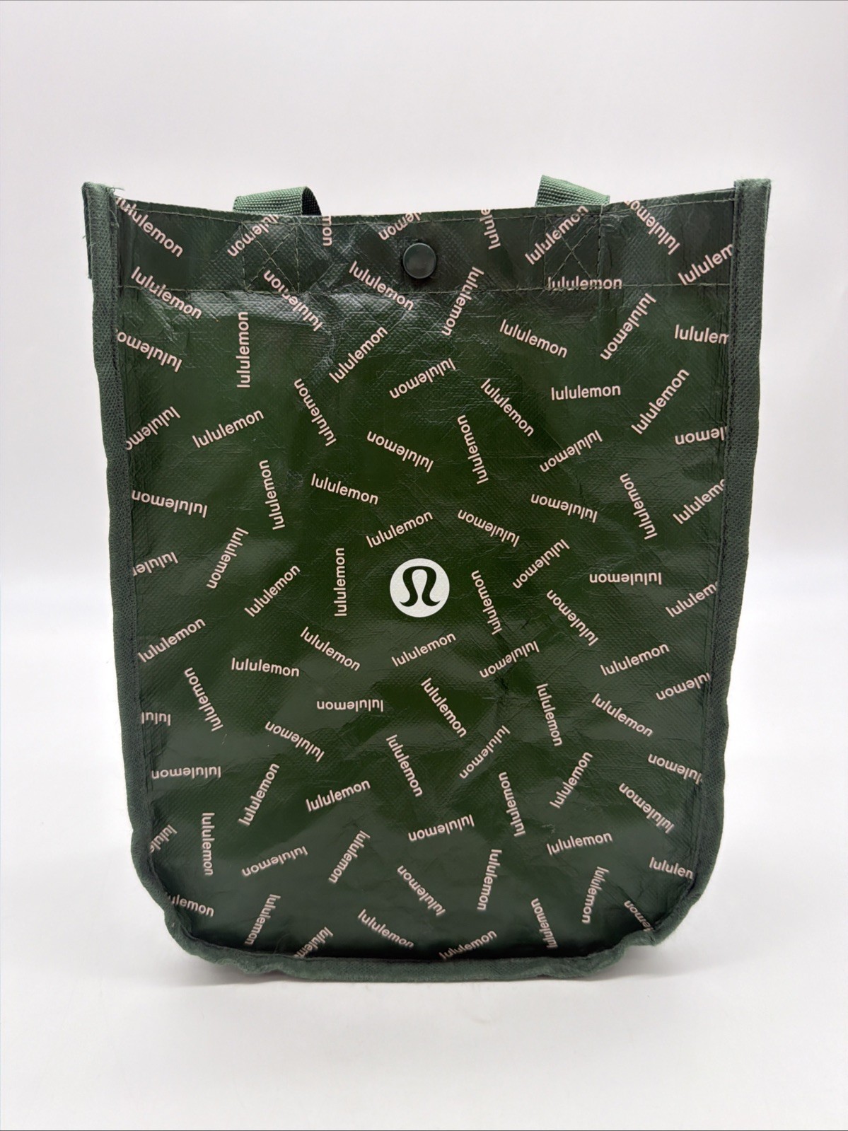 Lululemon Limited Edition Seasonal Reusable Shopping Bag Green Logo 11x9x4.#87