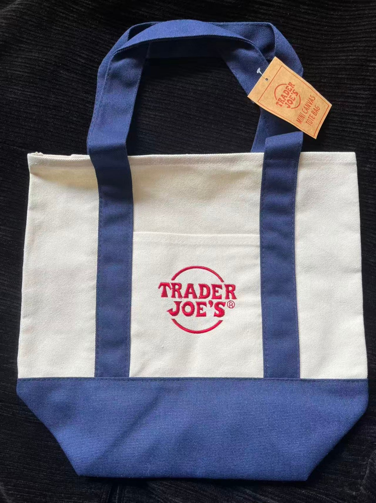 Nine colors Trader Joe’s Mini Pastel Canvas Tote Bag Simple canvas bag Foldable