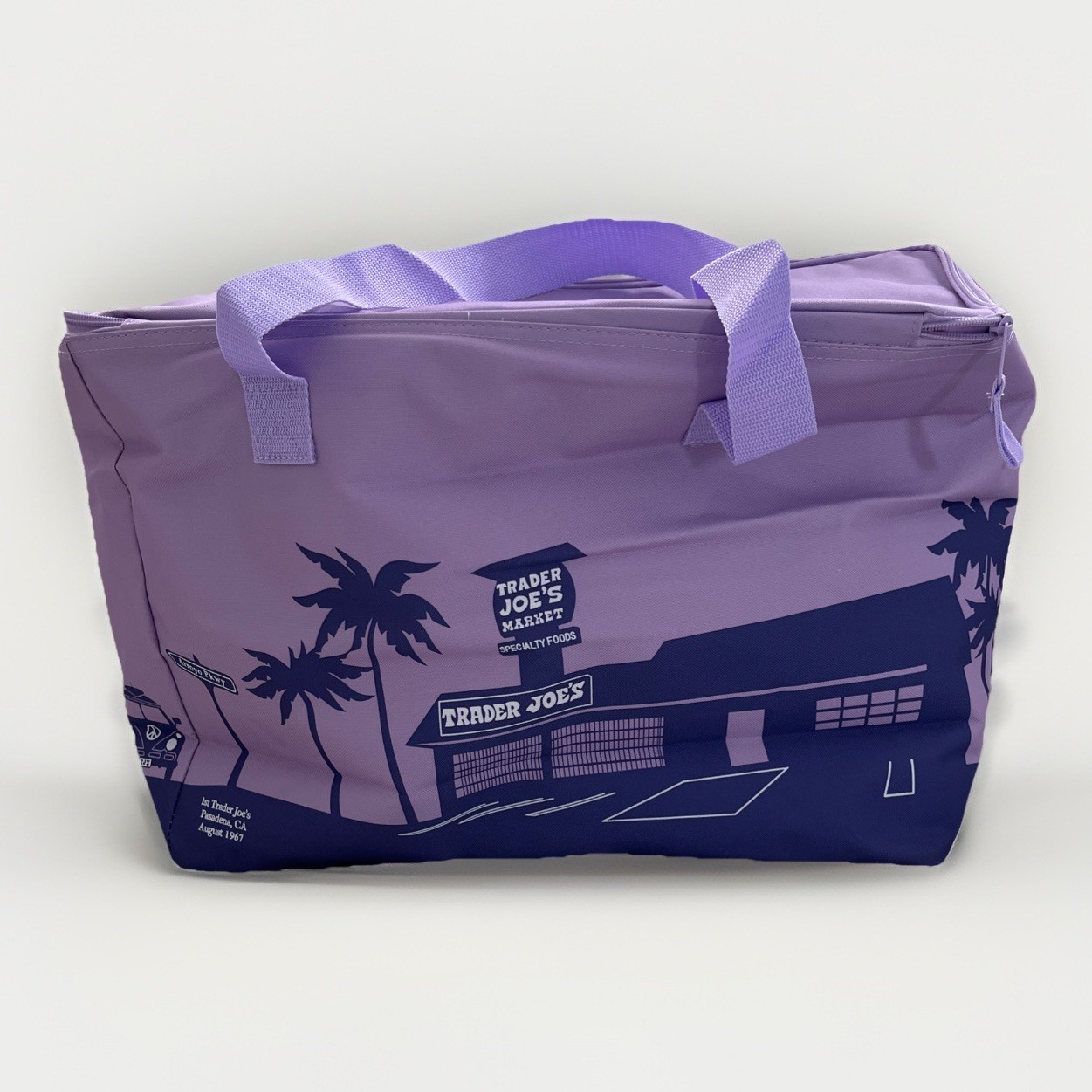 Trader Joe’s 8 Gallon Purple Reusable Bag Cooler Large Insulated Tote Lavender