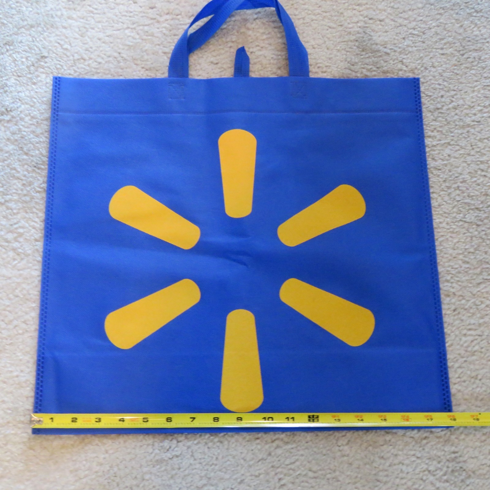 Lot 5 NEW NWOT Walmart Reusable XLarge Tote Bags abt. 18″ L x 17 “T x 7” D