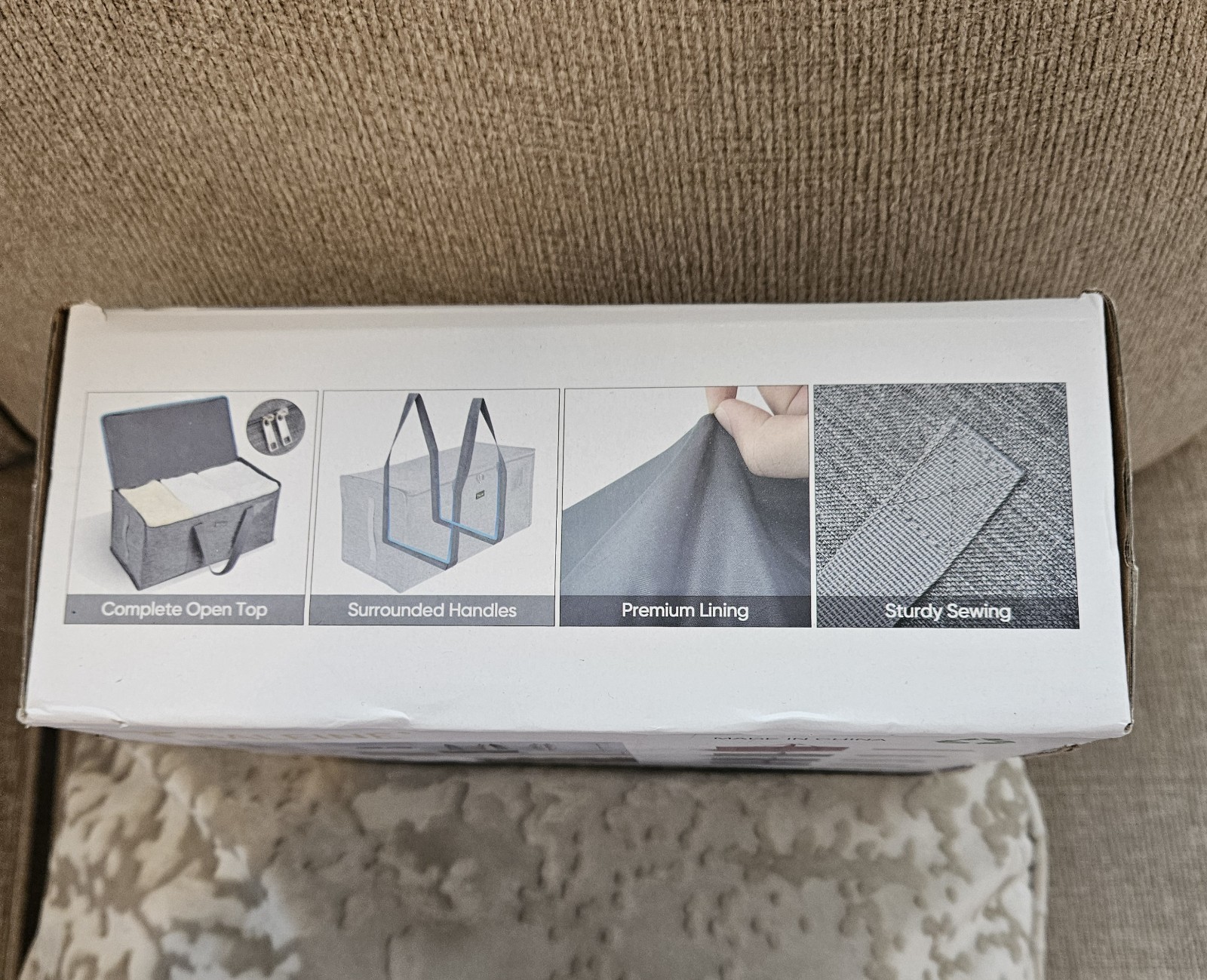 2 Pk Reusable Moving Bags Lemon Print, NEW