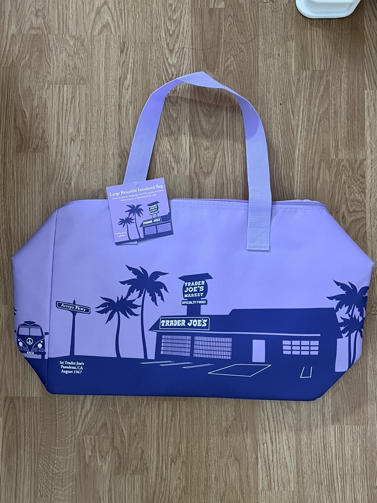 Trader Joe’s 8 Gallon Purple Reusable Bag Cooler Large Insulated Tote NWT