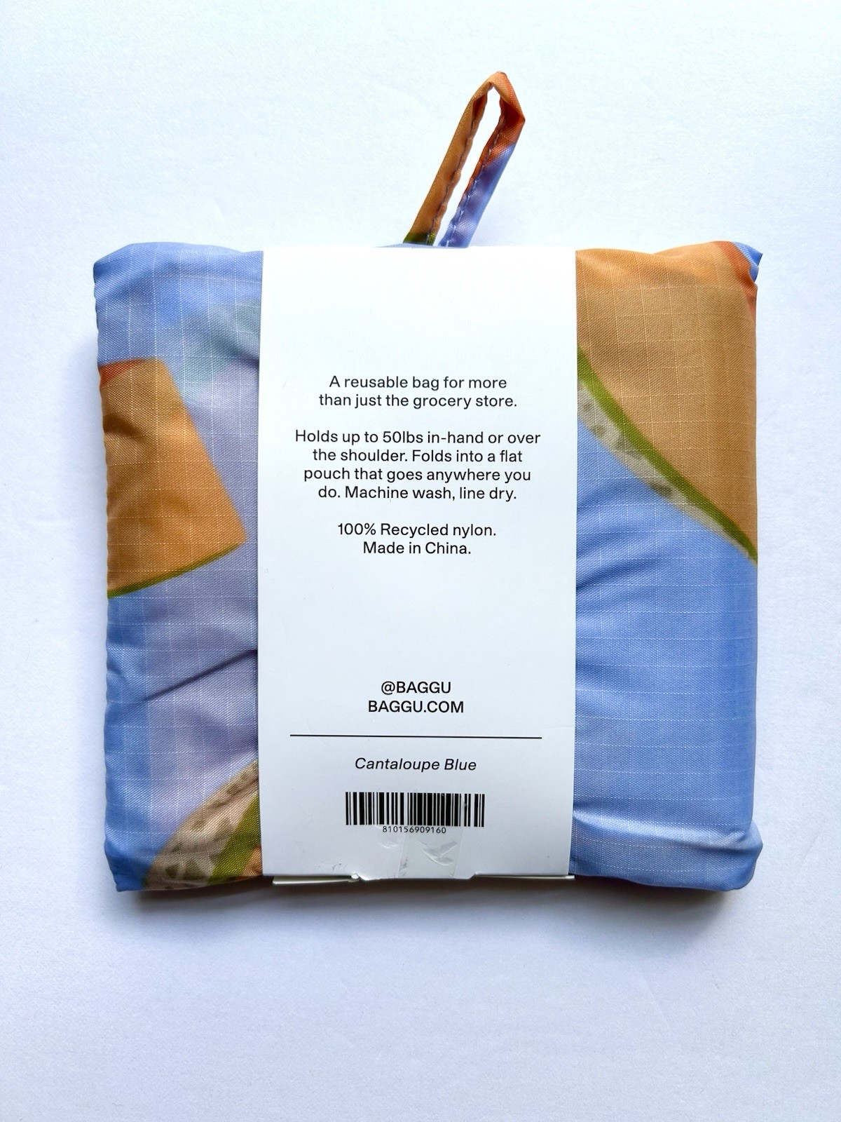 NEW! Baggu STANDARD BAG in “Cantaloupe Blue” — Recycled Nylon, SOLD OUT + RARE!