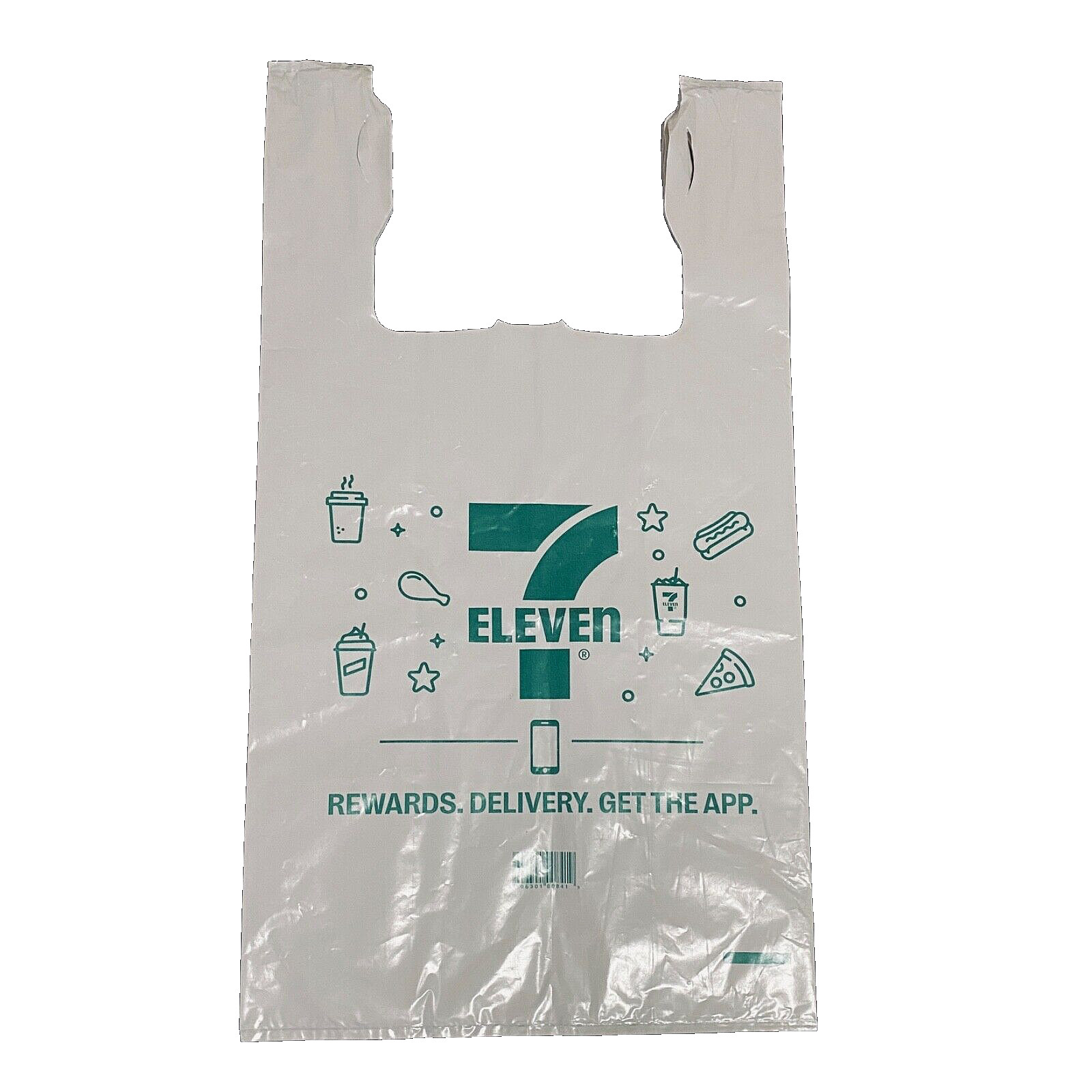 ReUsable Bag 7Eleven Store Convenience Snack Recycled Plastic Shop Sack Green z