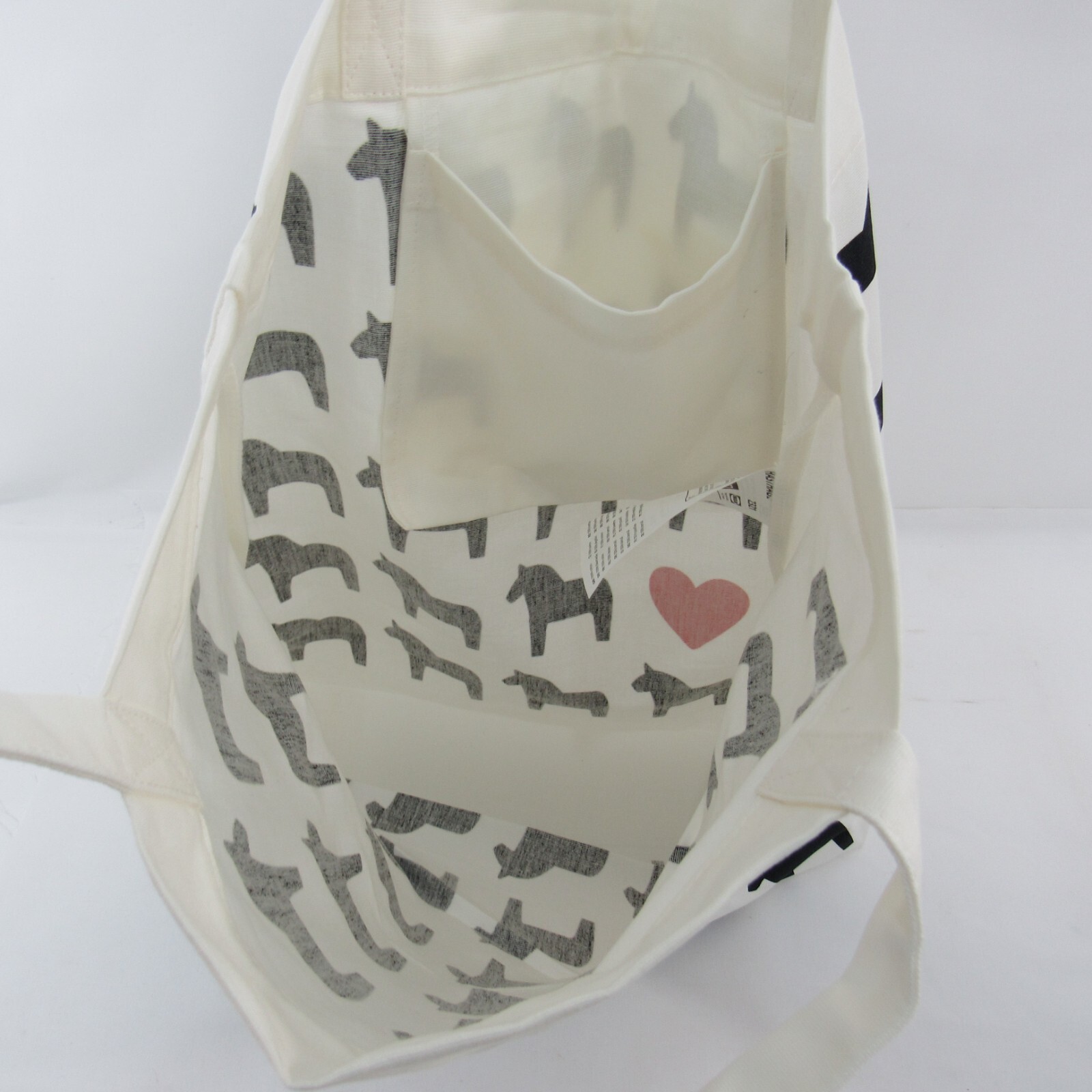 IKEA Hasthage Horse Heart Bag Reusable Cotton Grocery Laundry 505.256.37 Bag
