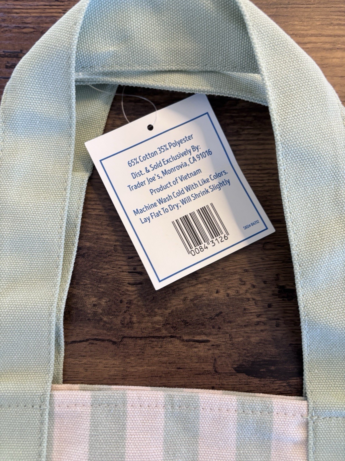 4 Pk Trader Joe’s Striped Mini Canvas Tote Bag Multicolor Cotton/Poly 13x6x11
