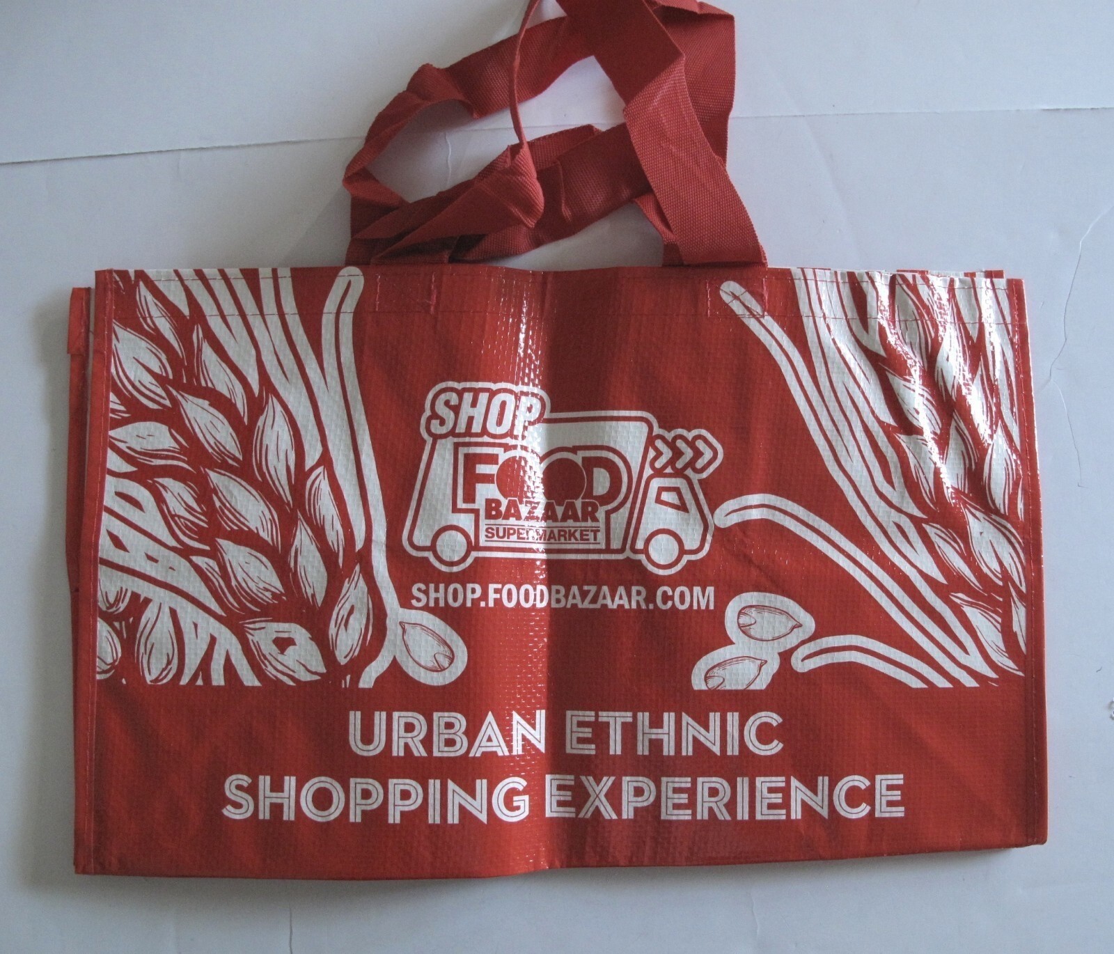 LOTS OF 3 Food Bazaar Jumbo Tote Bag Reusable 12” x 19” x 11” $3 FLAT SHIPPING
