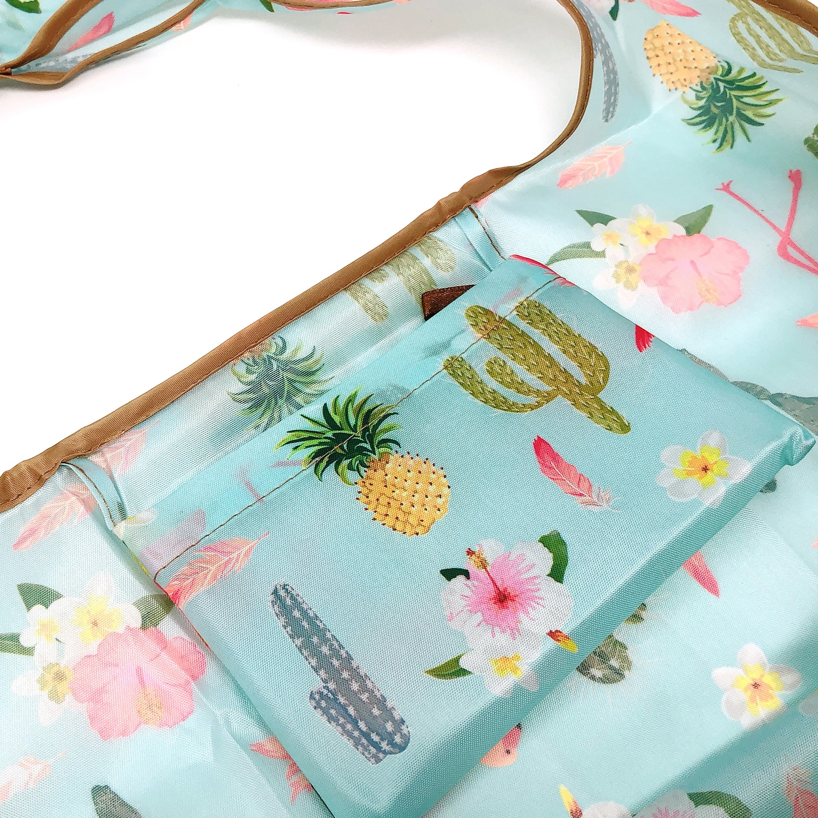 Wrapables Large & Small Foldable Tote Nylon Reusable Grocery Bags, Set of 2