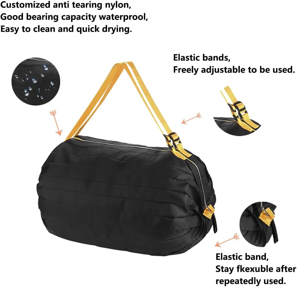 Reusable Shopping Bags, Foldable Grocery Storage Tote, Waterproof Oxford Cloth B