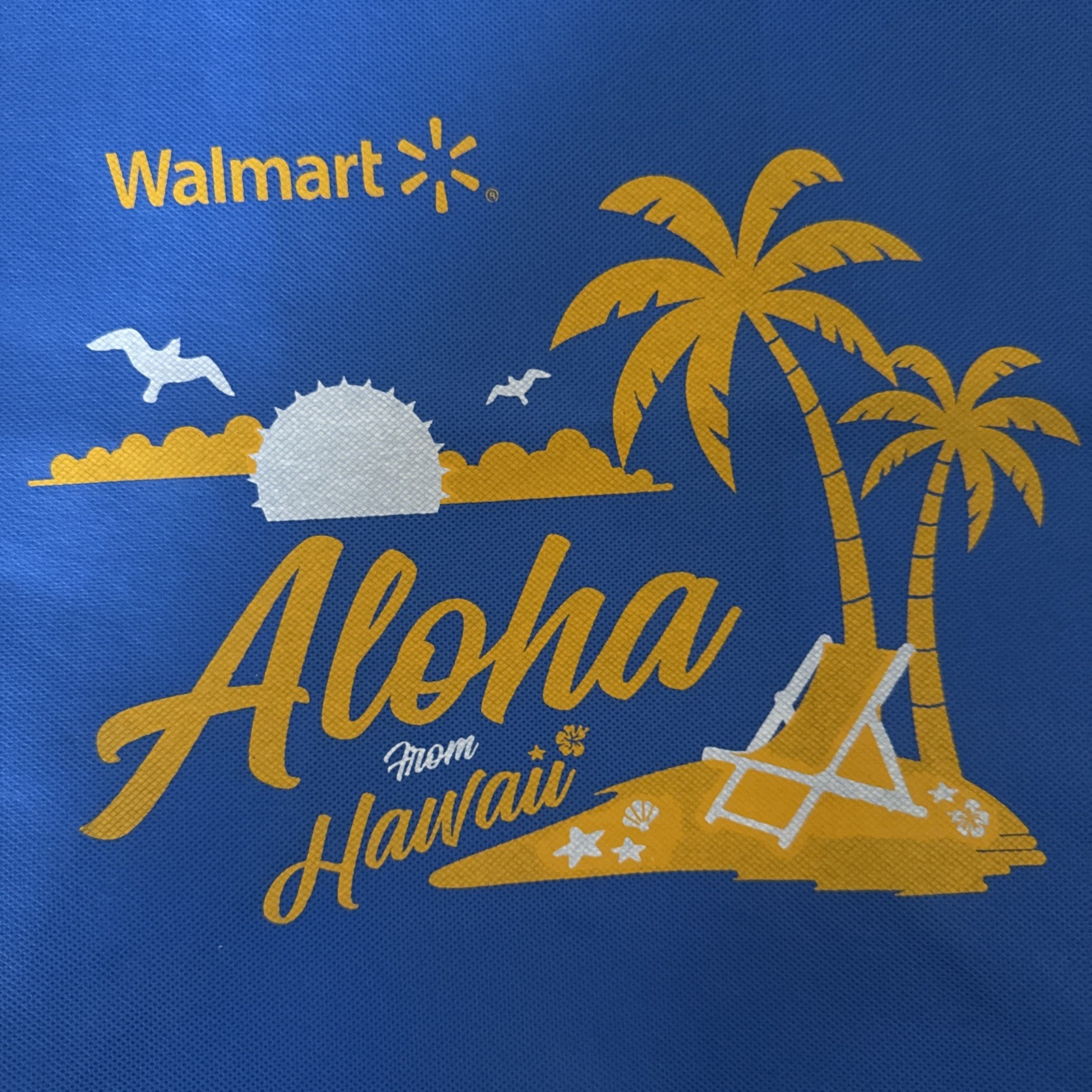 Walmart Aloha From Hawaii Shopping Reusable Tote Bag Grocery Groceries 2pc Set