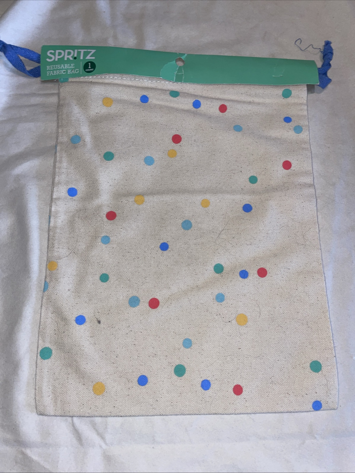 Spritz Brand; Reusable Bag; Canvas material with drawstring; Polka dots, Kids