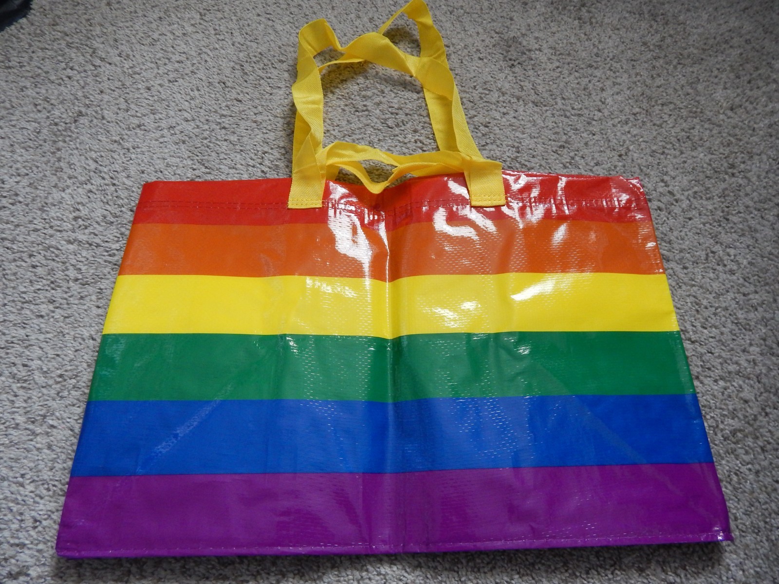 IKEA Storstomma Large Rainbow Pride Reusable Eco Friendly Shopping Tote Bag
