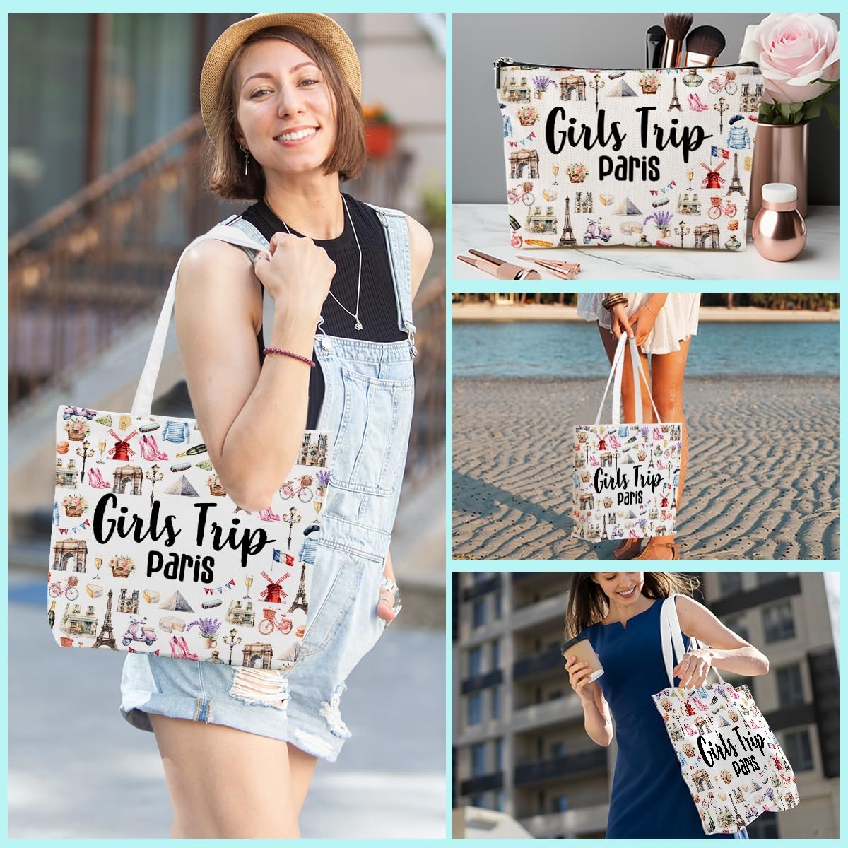 Paris Souvenirs France Paris Lover Gifts Girls Trip Gifts Favors Canvas Tote …