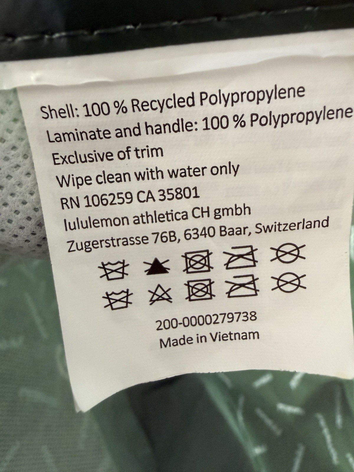 2 Lululemon Large & Small Reusable Shopping Bag 2023 Holiday Edition Green Set